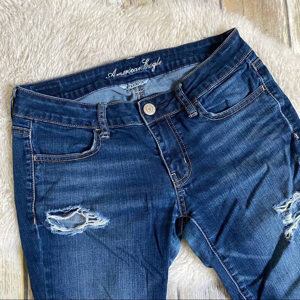 American Eagle Distressed Super Stretch Jeggings - Picture 4 of 11